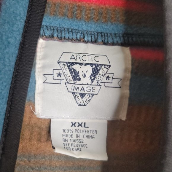 Yellowstone National Park Southwestern Blanket Jacket Coat Size XXL Artic Image - Picture 3 of 4